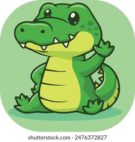 Cute Crocodile cartoon design illustration