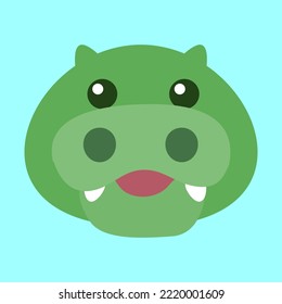 Cute Crocodile Cartoon Vector Icon Illustration. Flat Cartoon Style