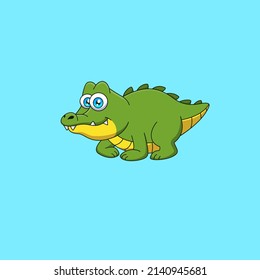 Cute crocodile cartoon. Vector illustration