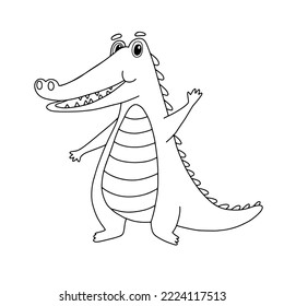 vector the crocodile coloring pages