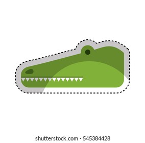 cute crocodile character icon vector illustration design