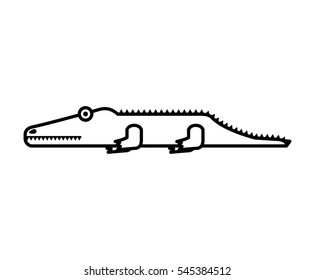 cute crocodile character icon vector illustration design