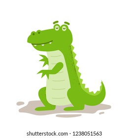 Cute Crocodile Character Illustration Stock Vector (Royalty Free ...