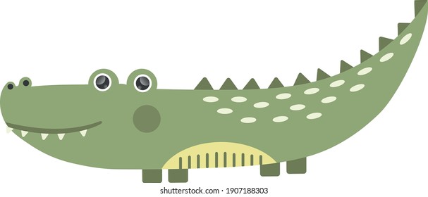 cute crocodile childrens illustration drawing for books magazines learning cards african animals