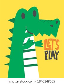 Cute crocodile design vector illustration design.