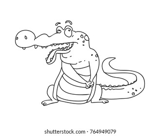 cute crocodile doodle