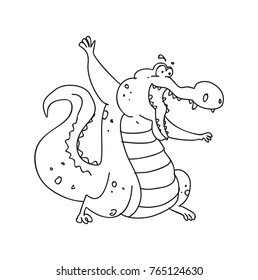 cute crocodile doodle
