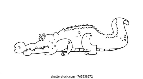 cute crocodile doodle