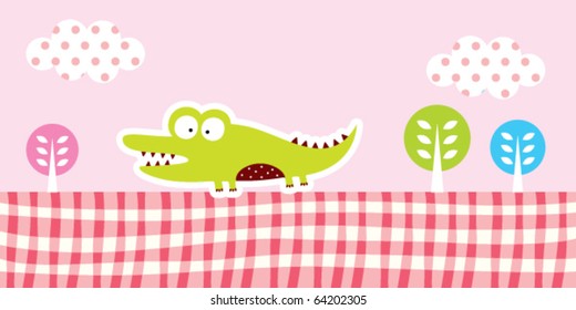 cute crocodile garden