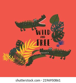cute crocodile, cute green crocodile, funny crocodile, wild and free