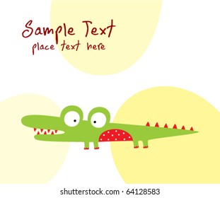 cute crocodile greeting