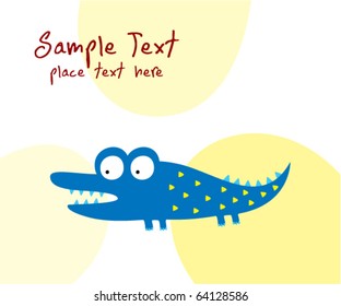 cute crocodile greeting