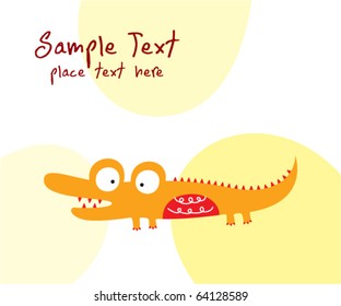 cute crocodile greeting