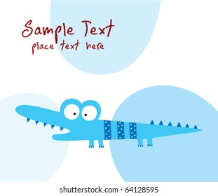 cute crocodile greeting