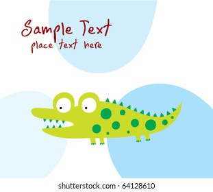 cute crocodile greeting