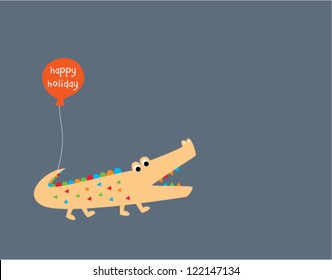 cute crocodile holiday