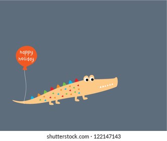 cute crocodile holiday