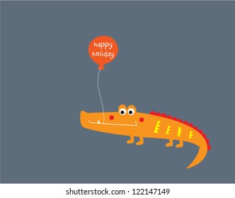 cute crocodile holiday