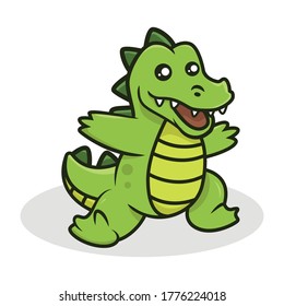 Cute crocodile mascot vector illustration