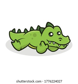 Cute Krokodile-Maskottchen, Vektorgrafik