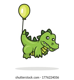Cute crocodile mascot vector illustration