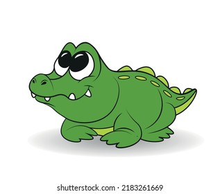 cute crocodile. a toy. animal. wildlife. vector illustration. baby picture. zoo