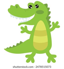 Cute crocodile  vector cartoon illustration
