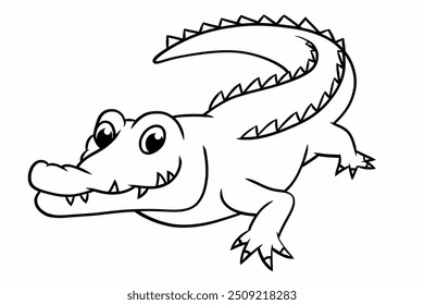A cute crocodile vector illustration