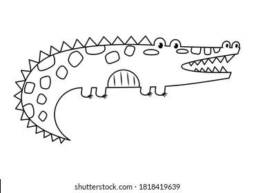 Cute Crocodile Vector Illustration Cartoon Isolated Stock Vector ...