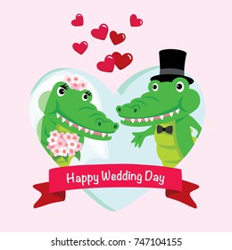 Cute Crocodile Wedding 
