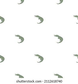 Cute crocodiles seamless pattern.Funny animals background. Repeated texture in doodle style for fabric, wrapping paper, wallpaper, tissue. Vector illustration.
