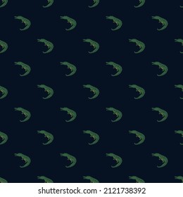 Cute crocodiles seamless pattern.Funny animals background. Repeated texture in doodle style for fabric, wrapping paper, wallpaper, tissue. Vector illustration.