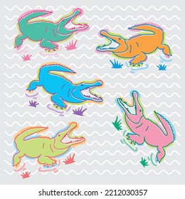 Cute Crocs- adorable crocodile illustrations, they ain't so scary afterall
