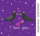 Cute crow, bird, vector illustration