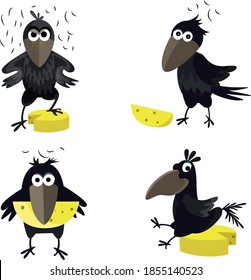 Corbeau Fromage Stock Vectors Images Vector Art Shutterstock