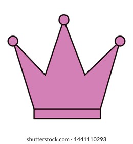 cute crown queen decorative icon