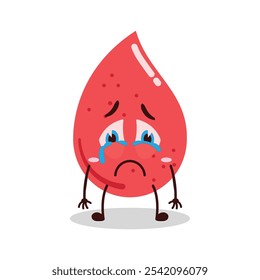 expressão de choro bonito do caráter de sangue