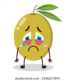 cute cry expression of olive character