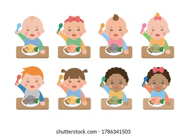 18+ Clipart baby banging cup in highchair