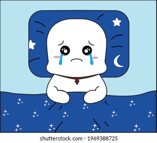 Cute crying stickers suitable for moving animations and chatting on social media
