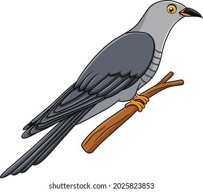 Cute Cuckoo bird cartoon vector illustration