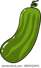 Cute Cucumber Cartoon Vegetable Illustration