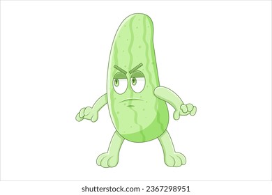 Cute Cucumber Character Design Illustration