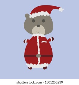 Cute, cuddly simple teddy bear vector design for shirts, book illustration or for anything where your eyes need a warm hug! Santabear christmas edition!
