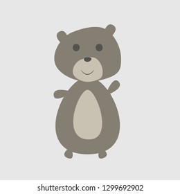 Cute, cuddly teddy bear vector design for clothes or so..