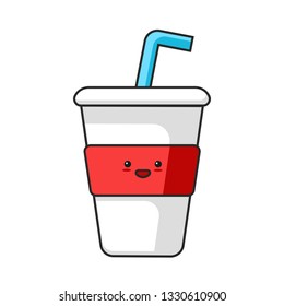 Cute Cup of Coffee Vector Ilustration Character