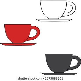 Cute cup Vector Illustration Design