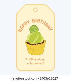 Cute Cupcake designs decoration fruit. Simple colorful vector cupcakes designs for holiday, celebration, party