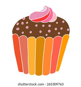 cute cupcake illustration