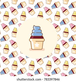 cute cupcake illustration